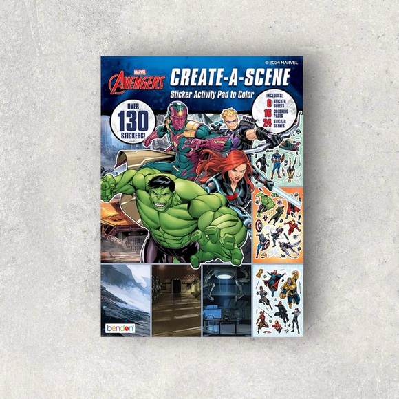 New Marvel Create a Scene Sticker Activity Book - Picture 1 of 4